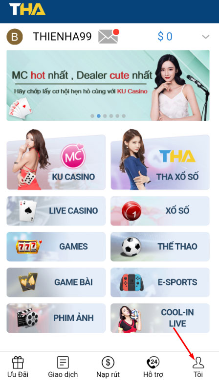 hướng dẫn tải app thabet casino