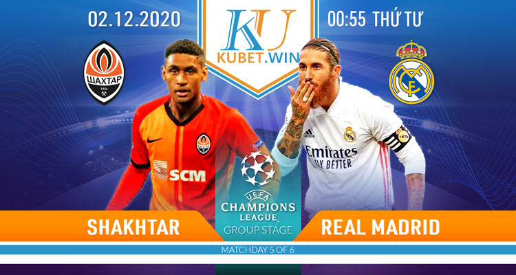 soi kèo Shakhtar vs Real Madrid 2/12/2020 0h55 - Cup C1 Châu Âu